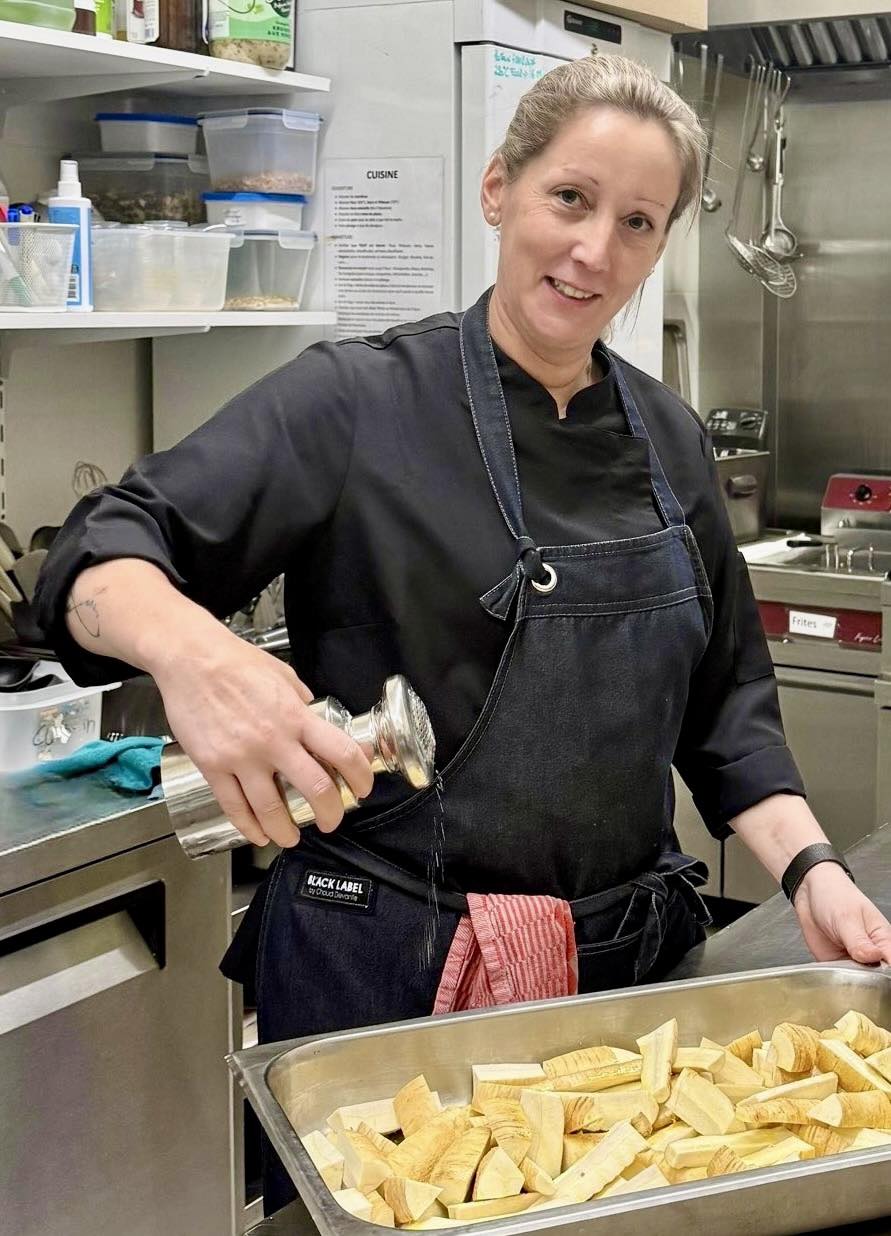 La chef en cuisine